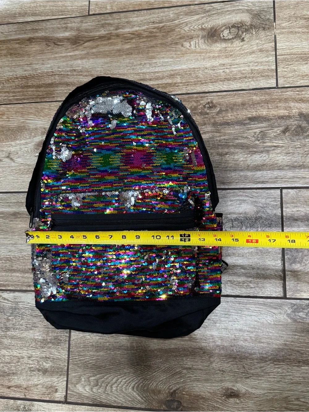 Victoria’s Secret PINK Rainbow Multi Sparkle Sequin Backpack Schoolbag Bag